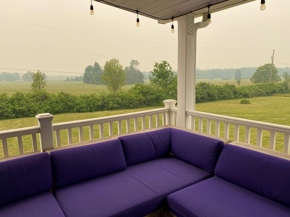 Plenty of seating on the west porch