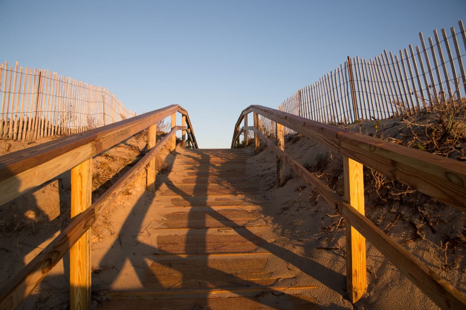 Path over the Dunes to the beach. 