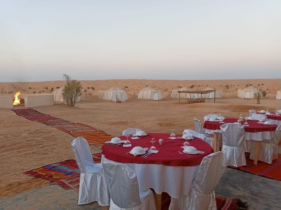 Outdoor banquet area