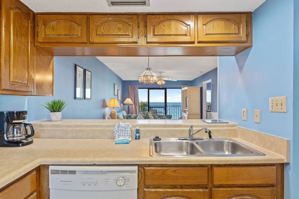 View of the Gulf from the kitchen.