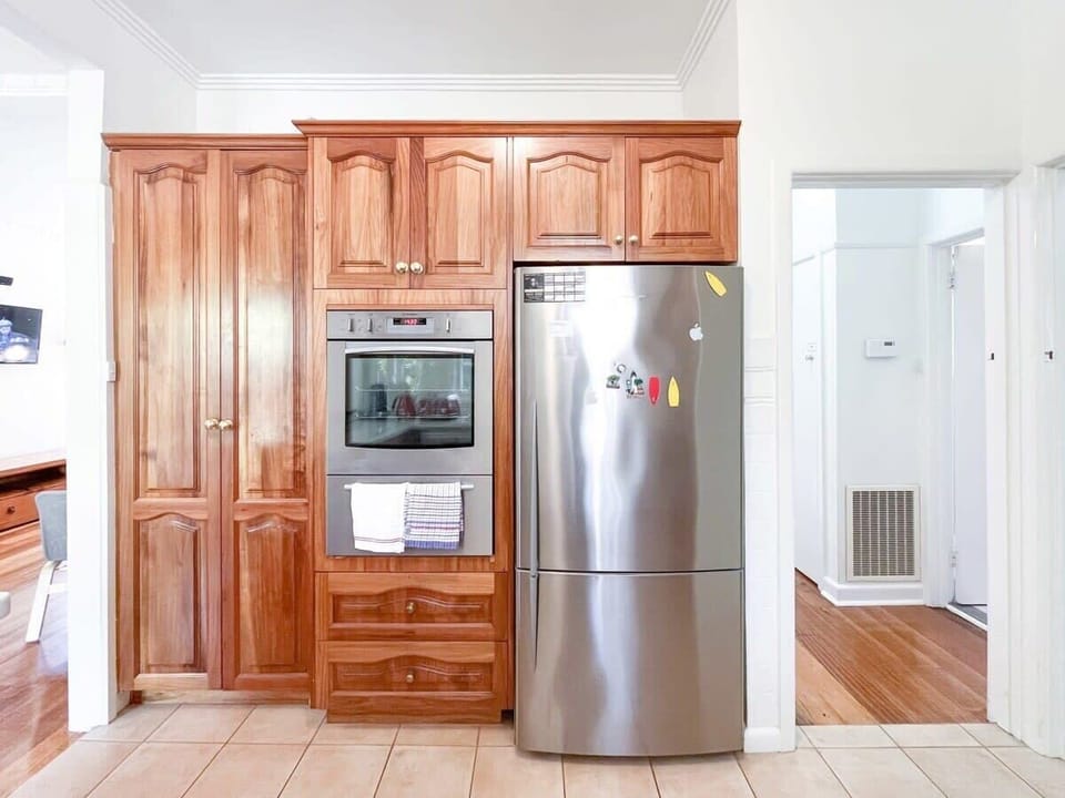 Large fridge and oven