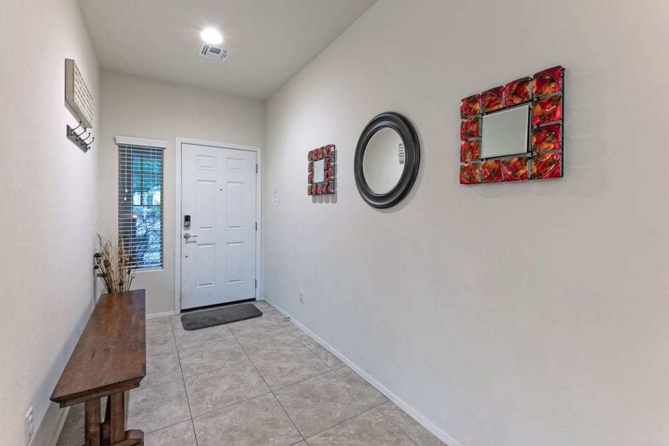 Entrance foyer of our 4 BR, 2 BA  home, QUAIL RUN.