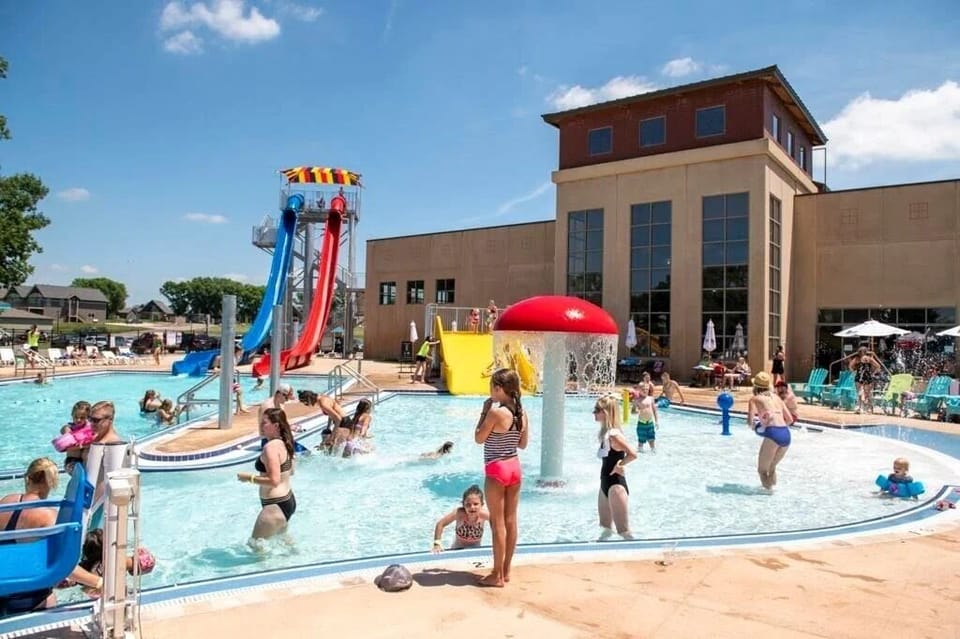 Water slides for all ages and other water play features