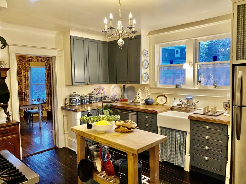 A most wonderful authentic farm kitchen,  accessories like Kitchen-Aid mixer