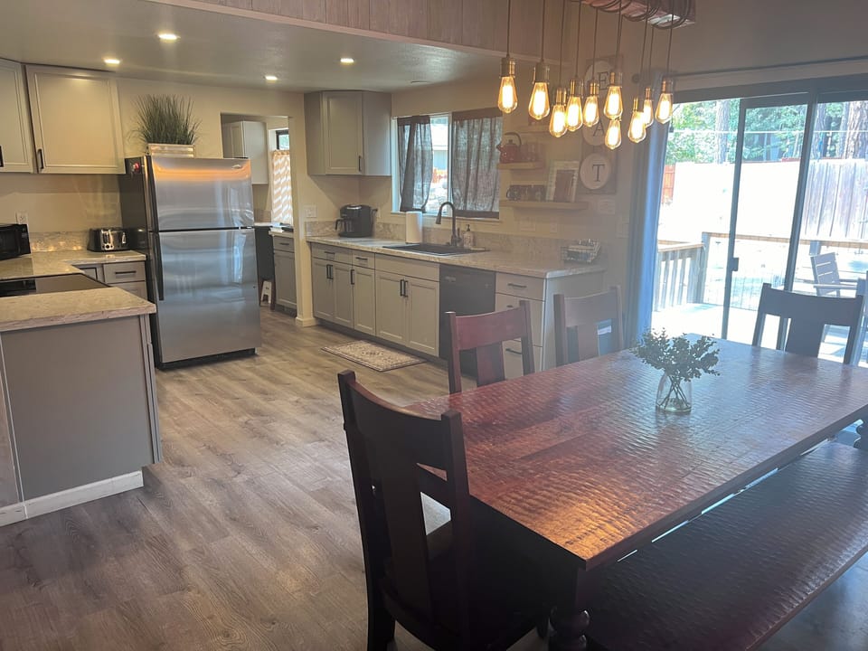 Kitchen and dining area.   Updated 8/2024