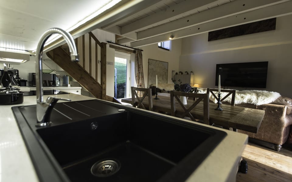 kitchen and dining area