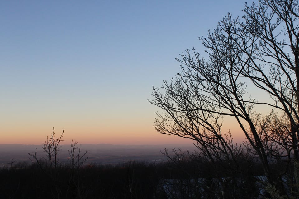 sunset from deck