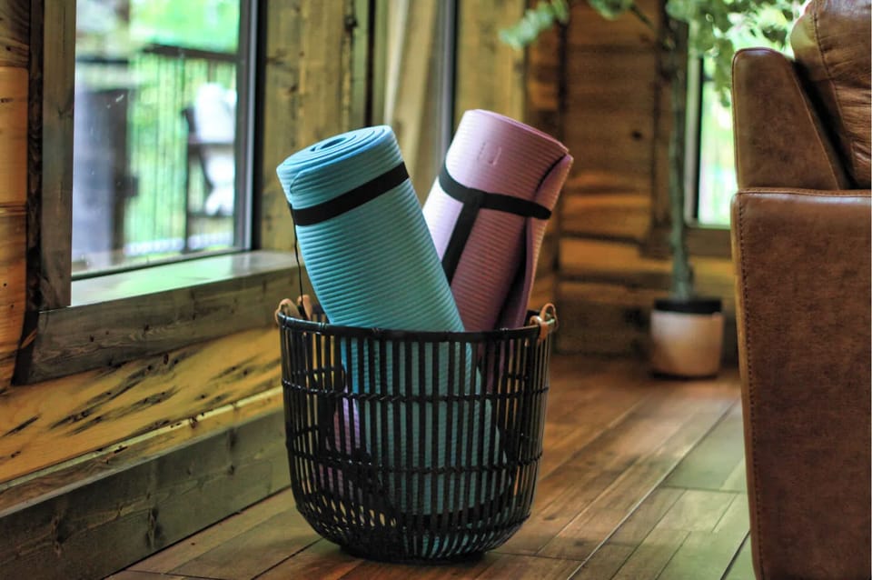 Roll out your yoga mat and find your zen! Our cozy retreat offers yoga mats for a peaceful morning stretch or an afternoon meditation session in the heart of nature.