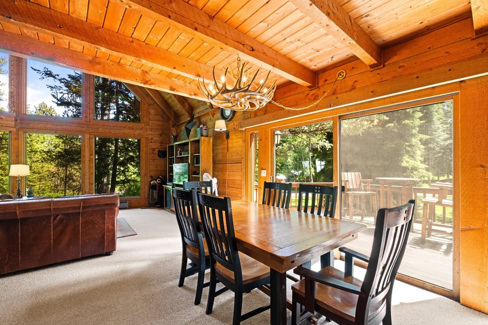 Front deck access from dining room.