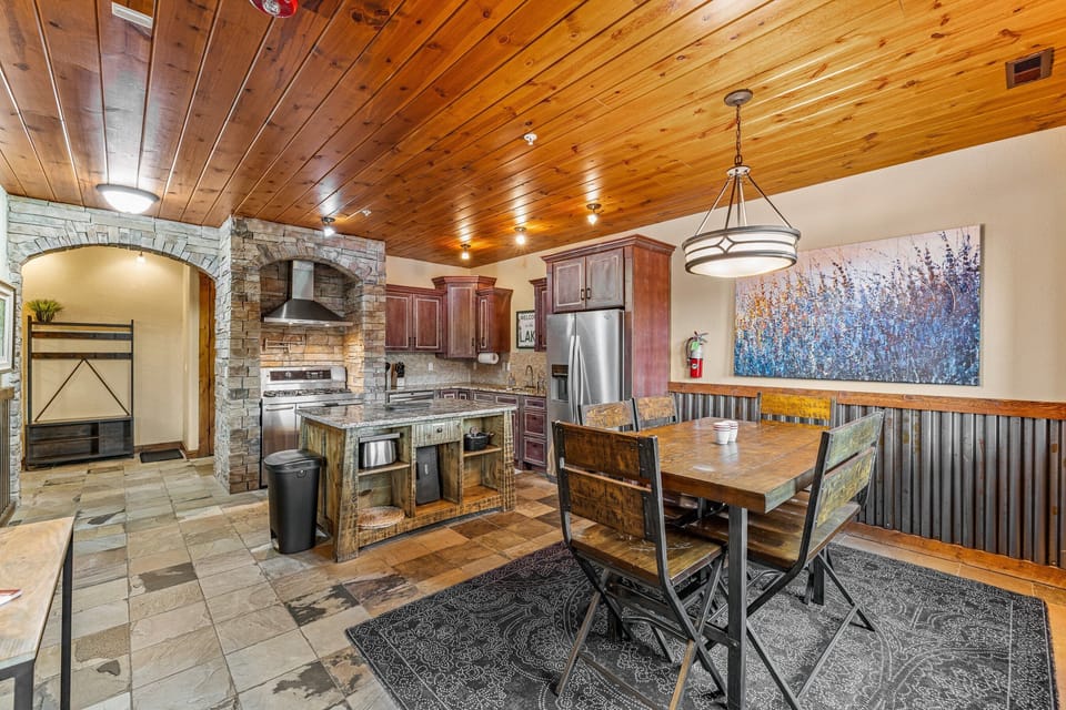 Dining and kitchen