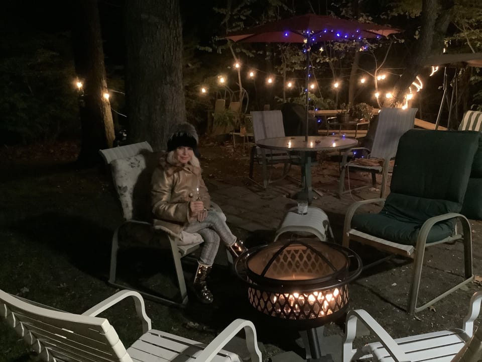 enjoy outdoors with fire pit
