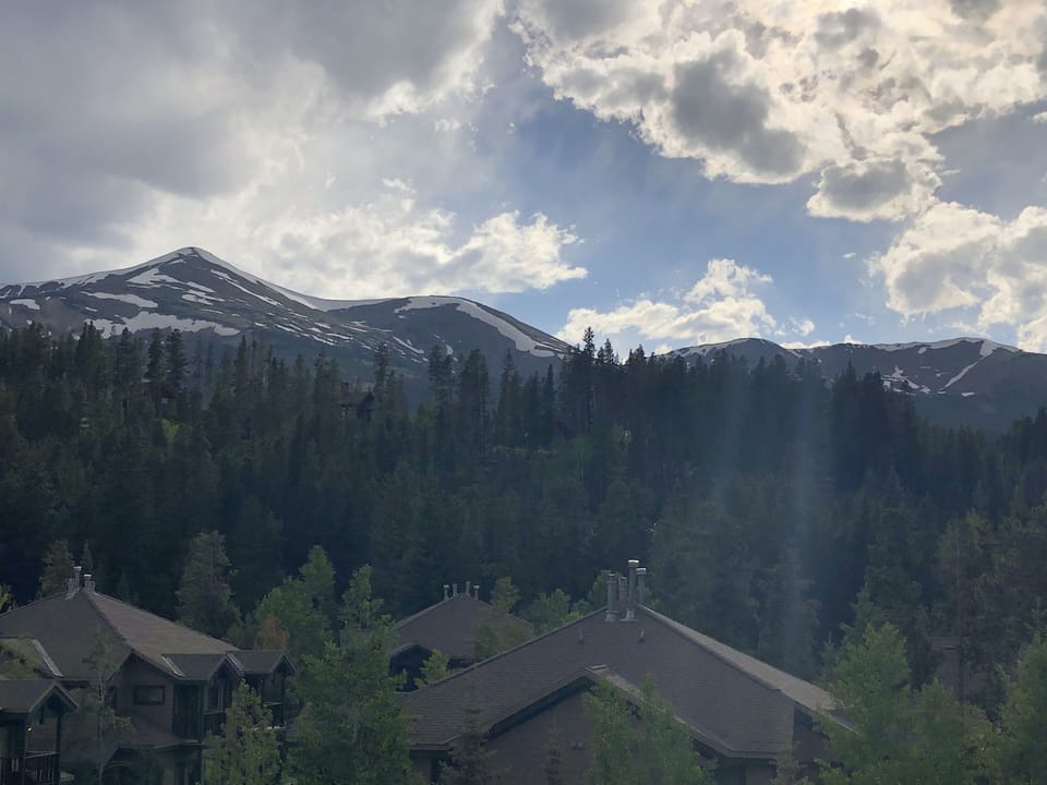 Great view of Peak 8 from the Primary Bedroom and upstairs sleeping area.