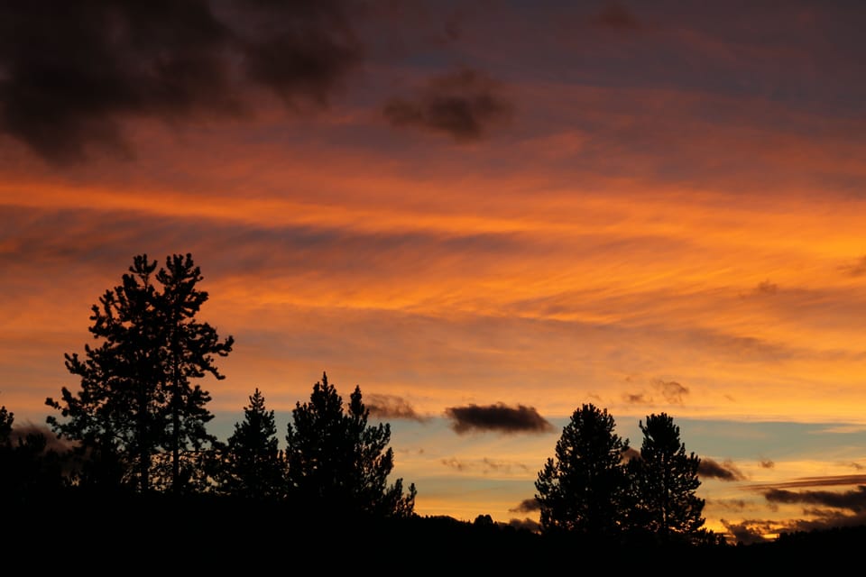 Beautiful sunsets from the deck or living room window