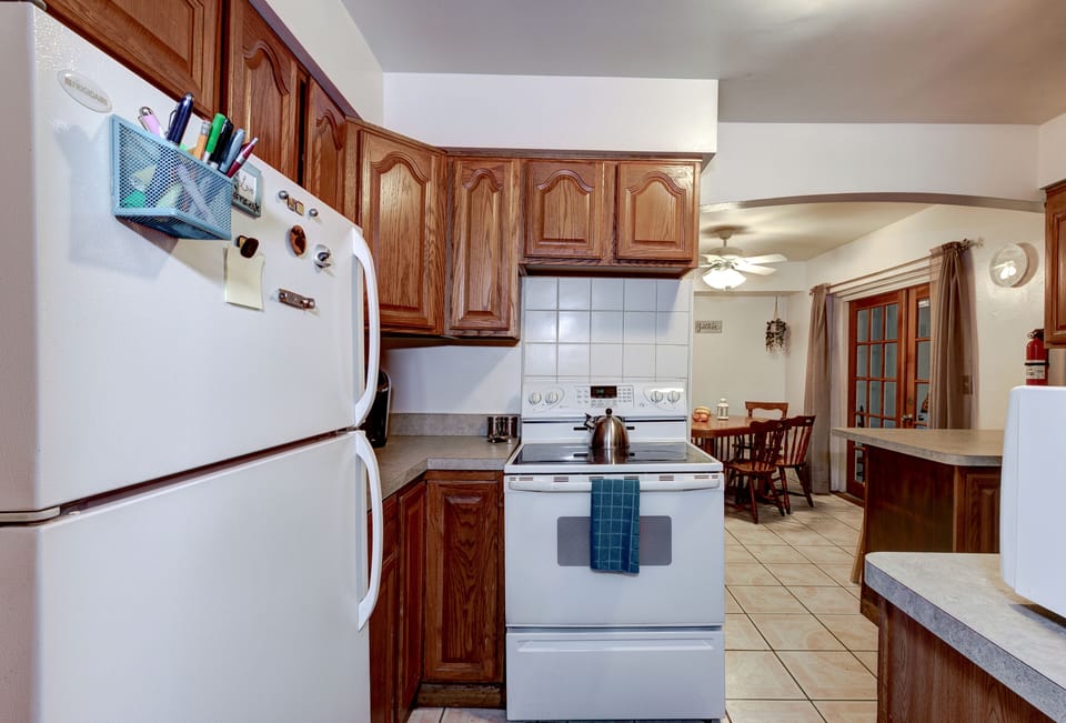 Lots of cabinets-some food items available-if it is there, you are welcome to it