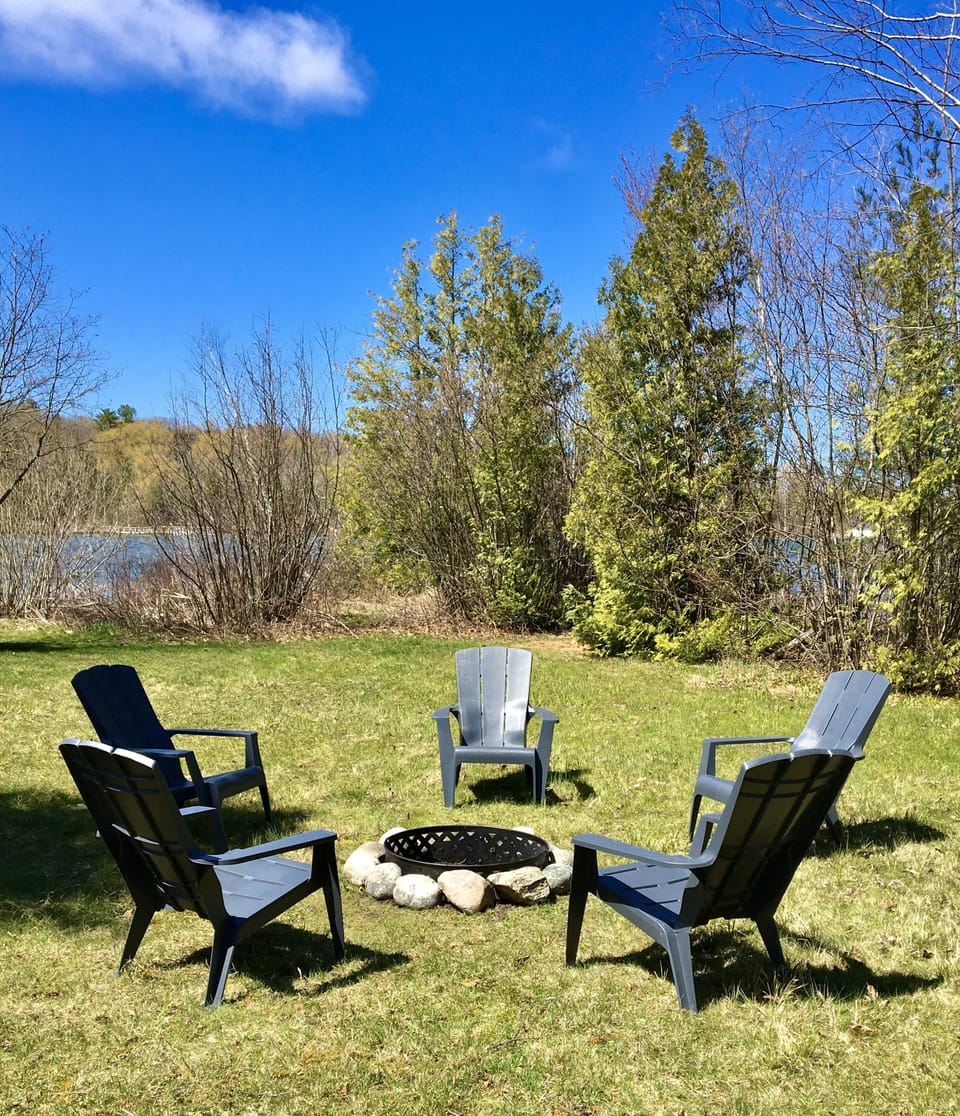 Enjoy s'mores by the campfire. Plenty of kindling to be found on the property. 