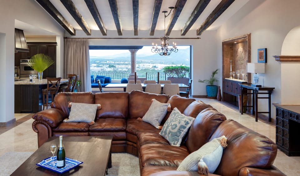 Over sized leather couch