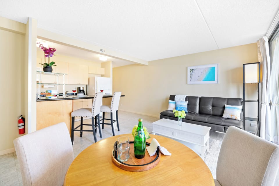 Have a great meal together in the dining area with 4 chairs!