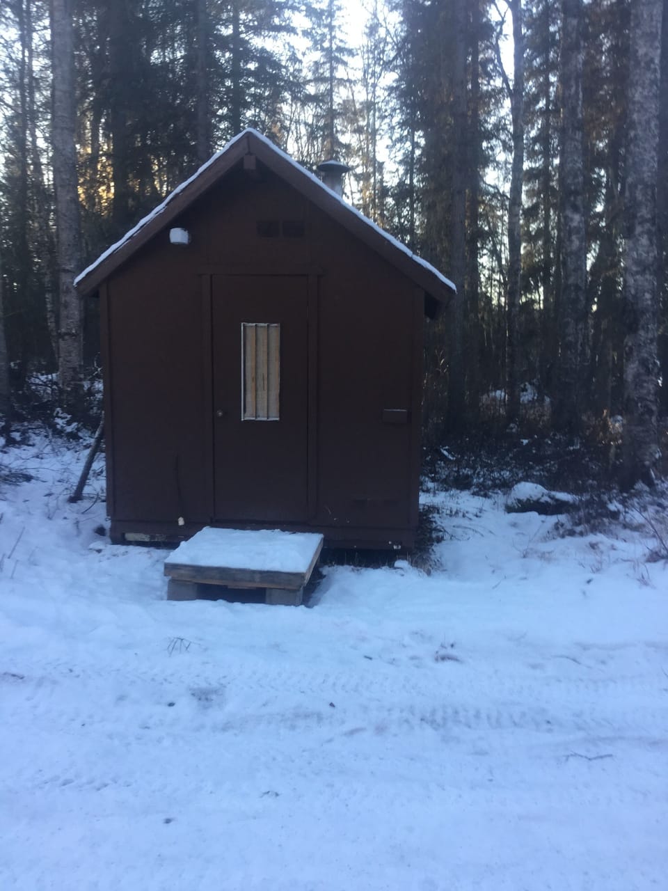 Wood fired sauna.