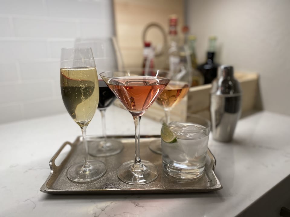 Extensive barware selection
