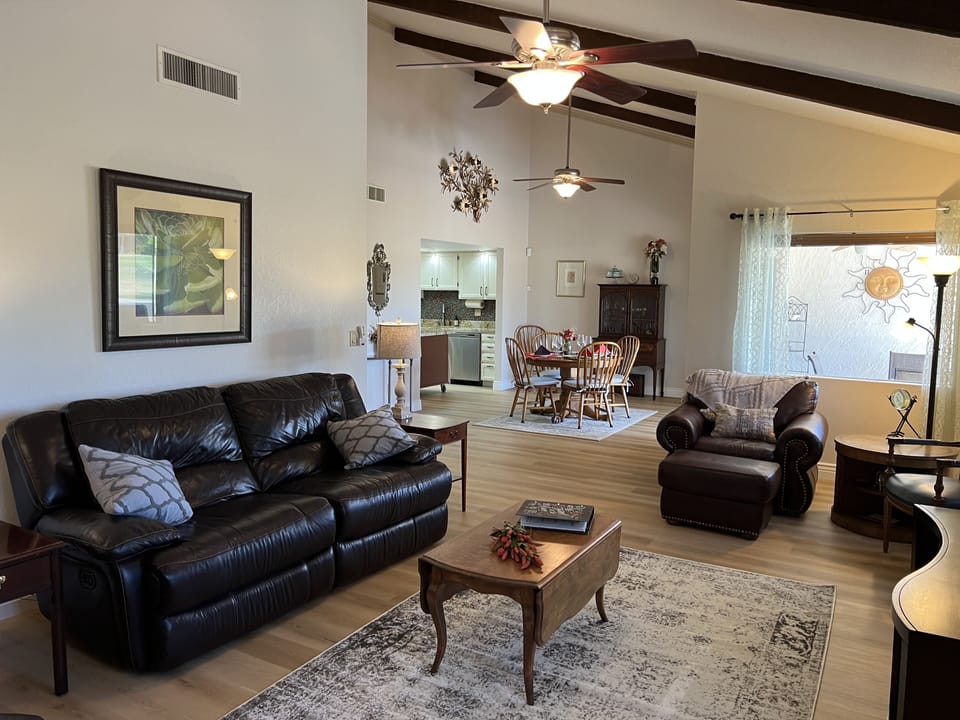 Living room and Dining room