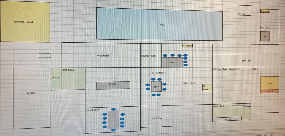 First floor layout interior and exterior
