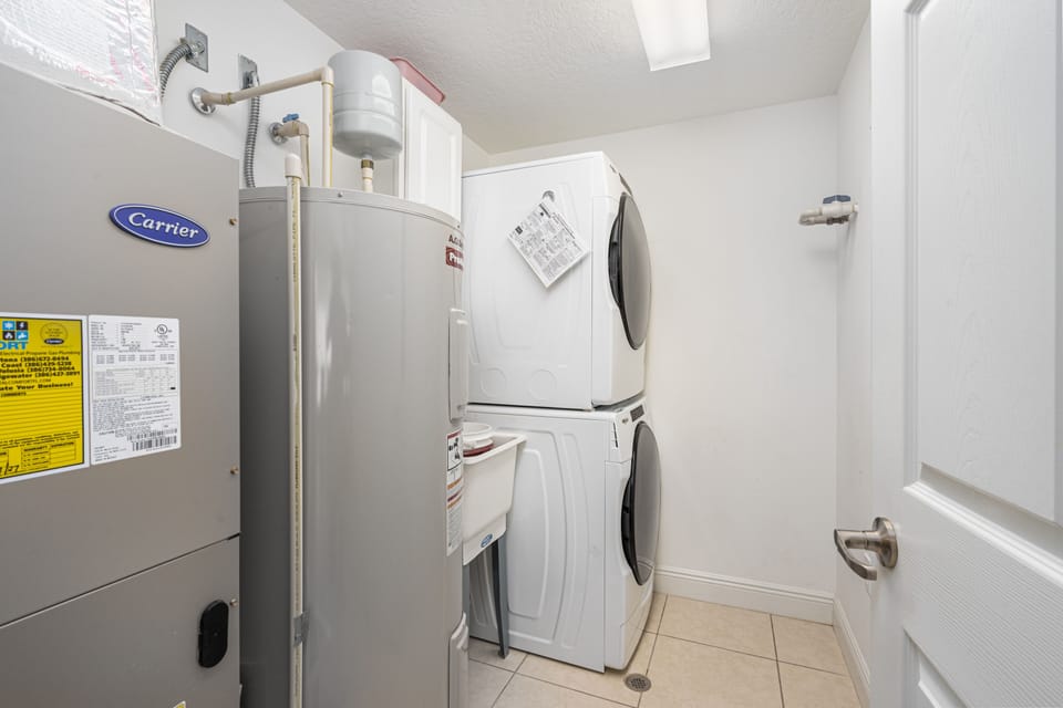 In-unit laundry room included