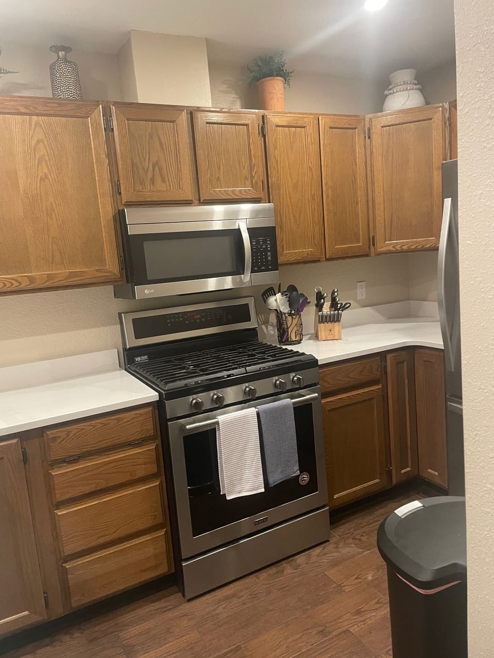 All stainless appliances.