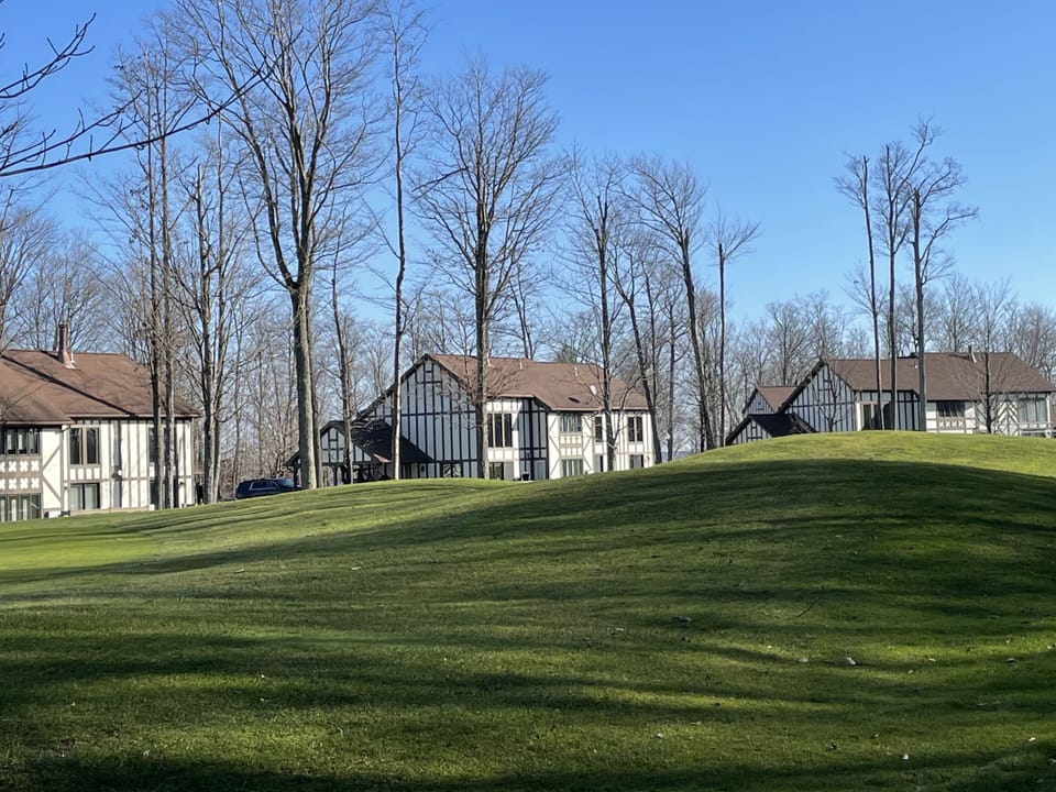 Condo is situated between eighth green and ninth tee