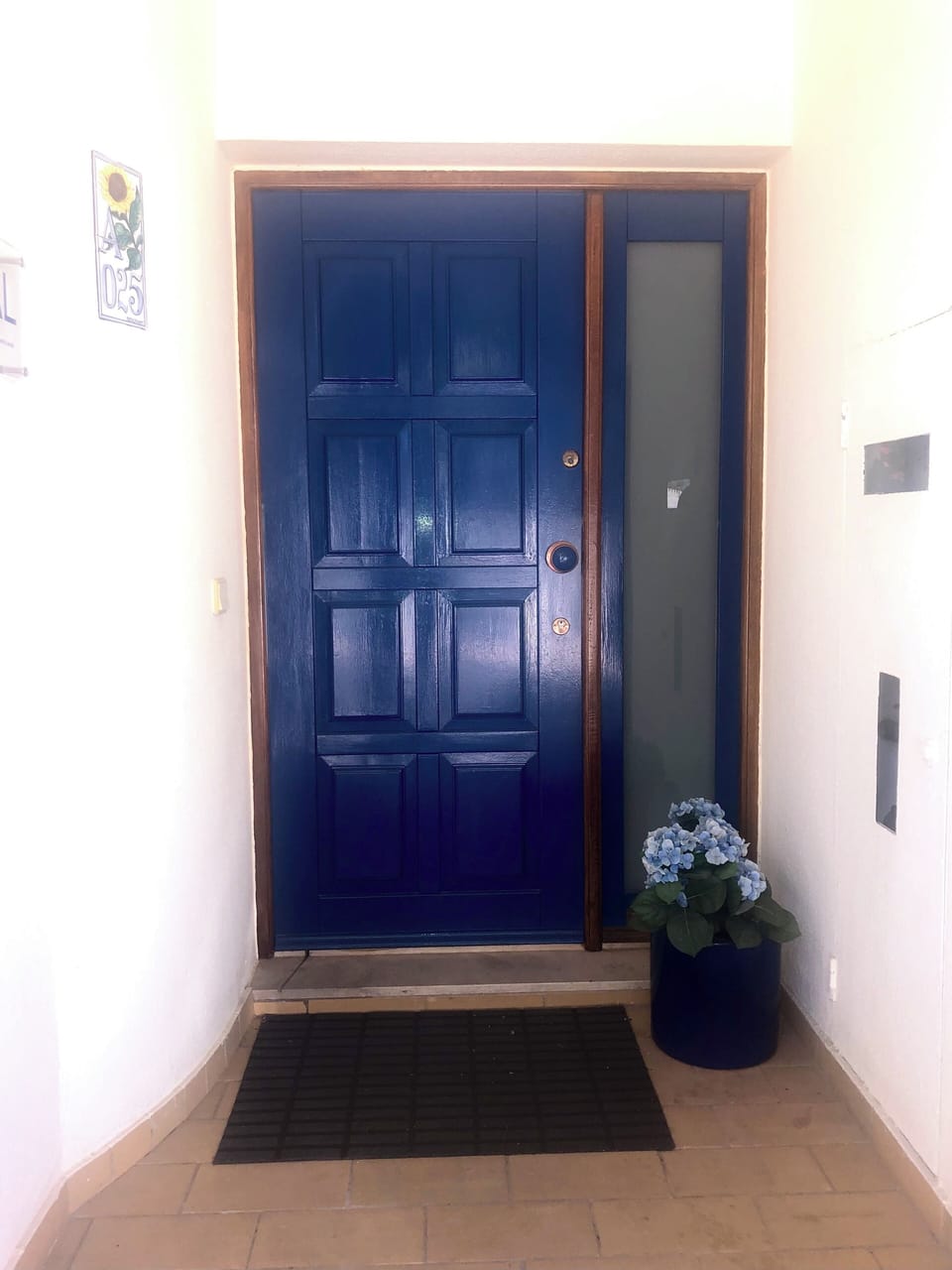 Blue front door