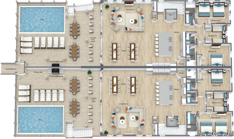 Main Floor- This listing in for East And West Units
