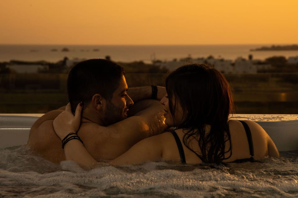Sunset from balcony jacuzzi