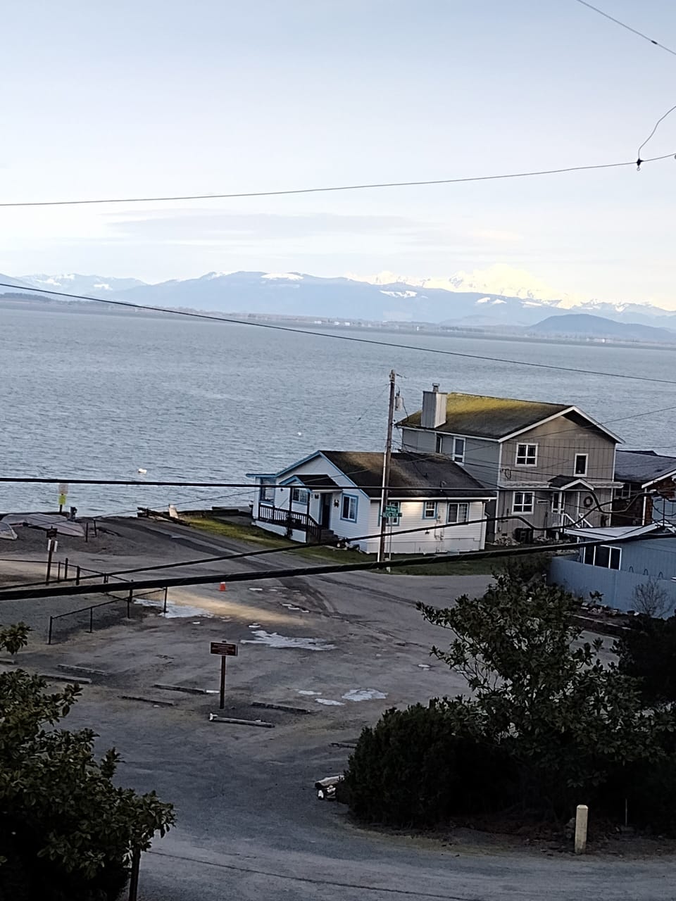 View of Mt Baker from the deck on a clear day