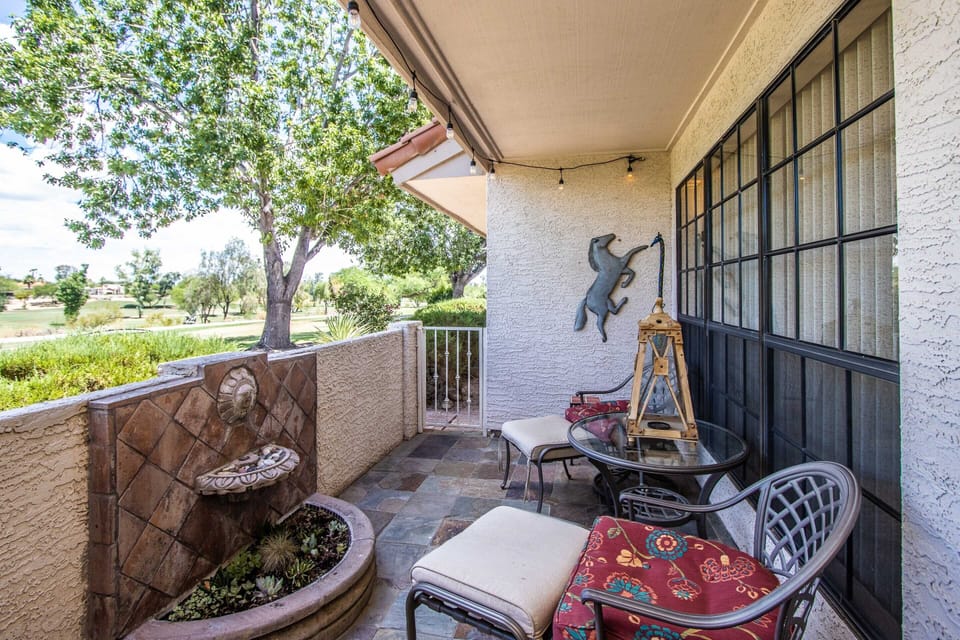 Patio facing Greenbelt