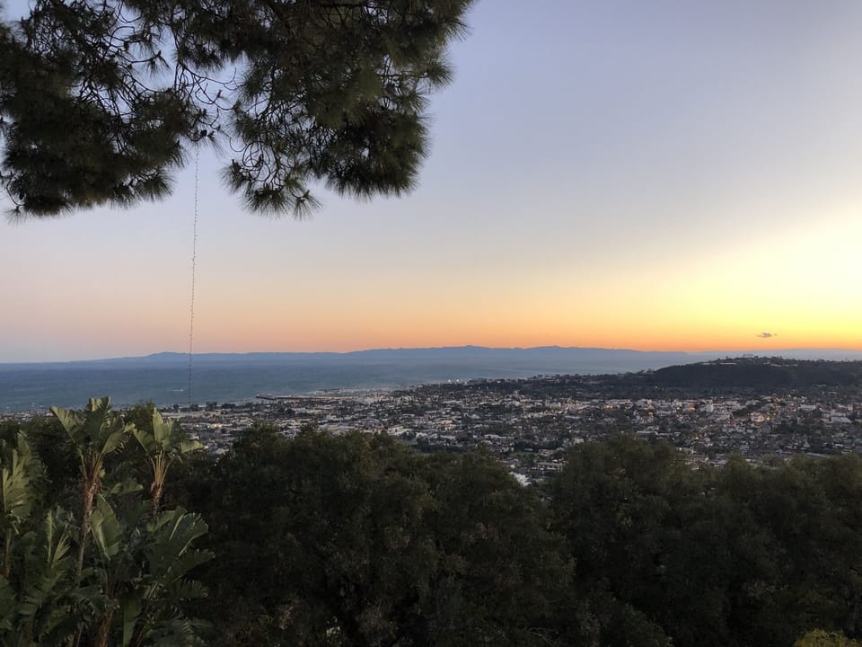 city lights and sunset views
