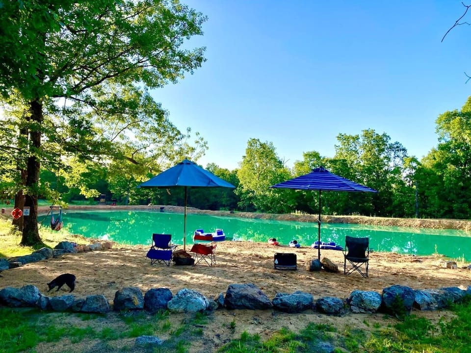 Maple sugar beach at lake Ton O’ Clay on the property!