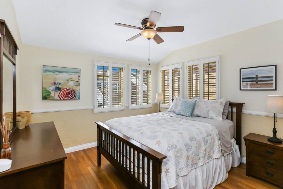 Our 1st guest room is private, quiet with a comfortable queen bed.