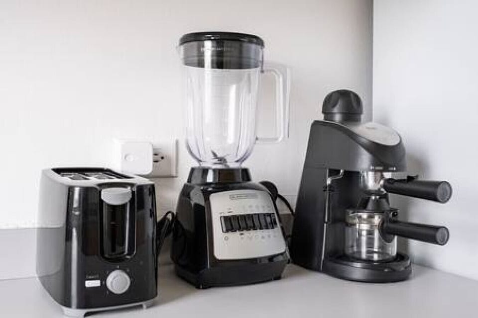 Toaster, blender and coffee maker