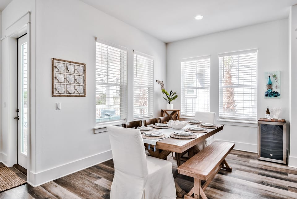 Dining Room with wine fridge
