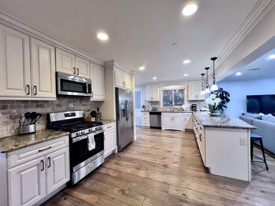 Custom Upgraded Kitchen with Stainless Steel Appliances view 2