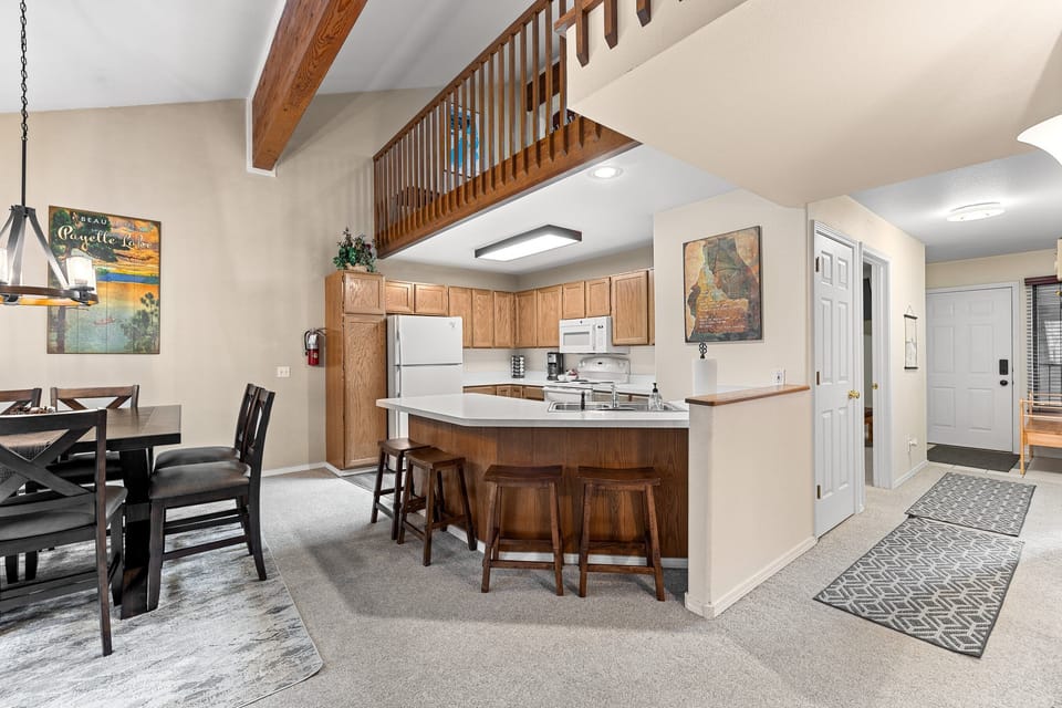 kitchen and dining
