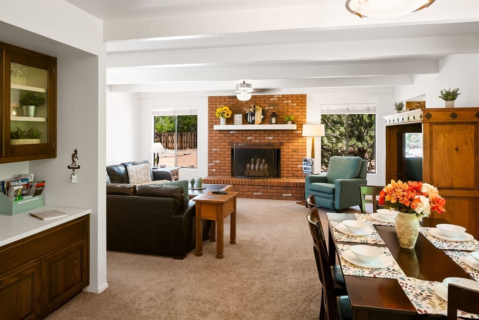 There is a flat screen TV for your entertainment