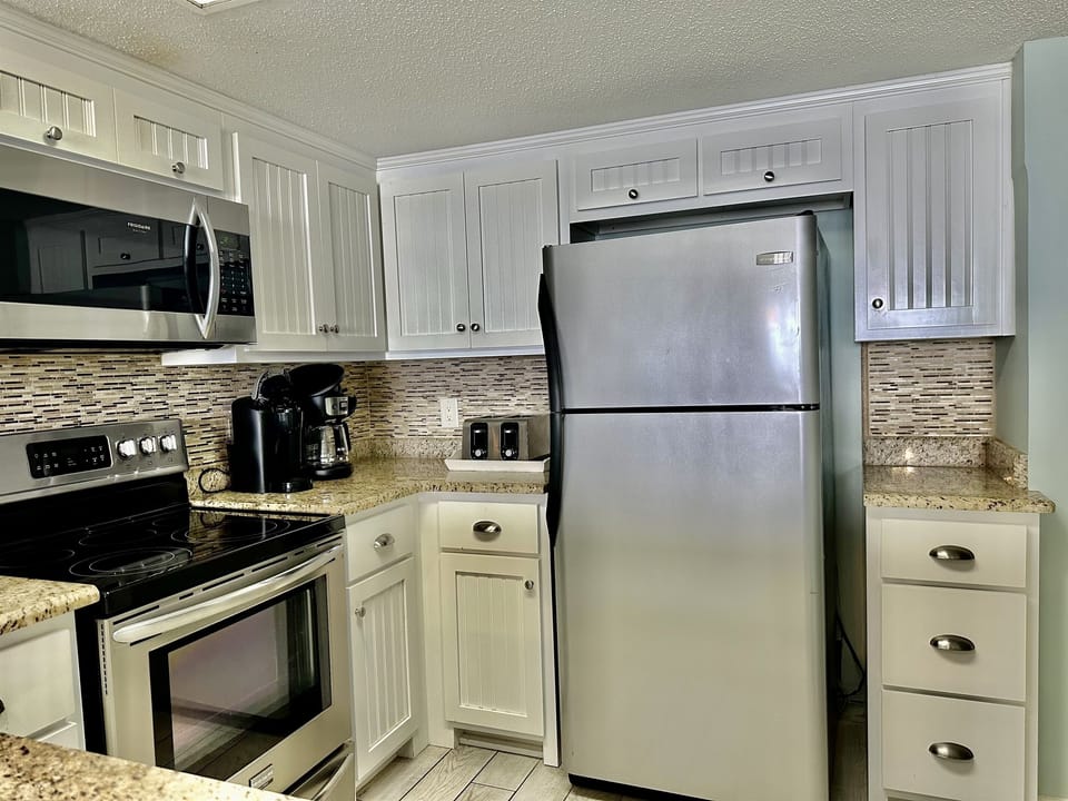 We have a standard coffee maker and a Keurig for you to use!!