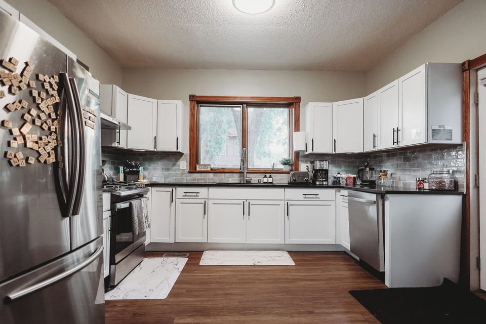 Our fully stocked kitchen is a haven for culinary enthusiasts. 