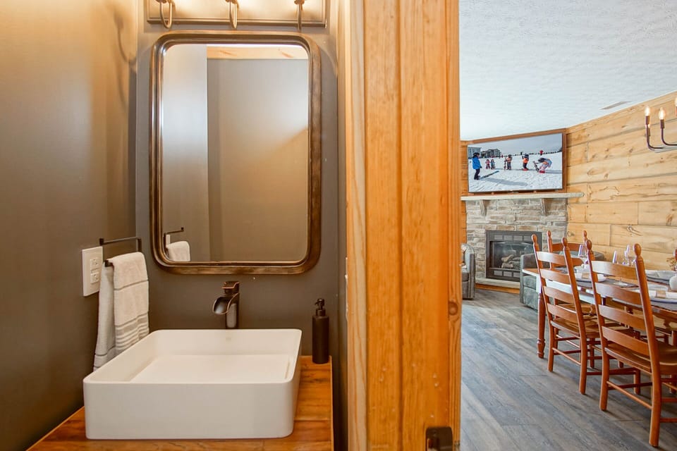 The half bathroom on the 2nd floor.