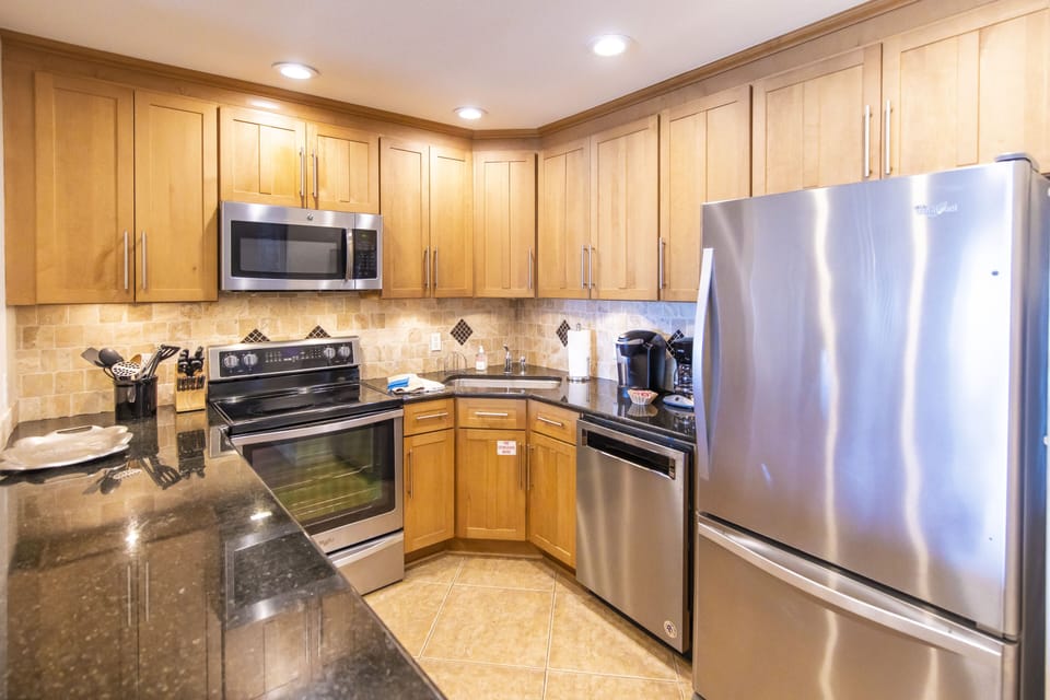 Well stocked kitchen for all your cooking needs.