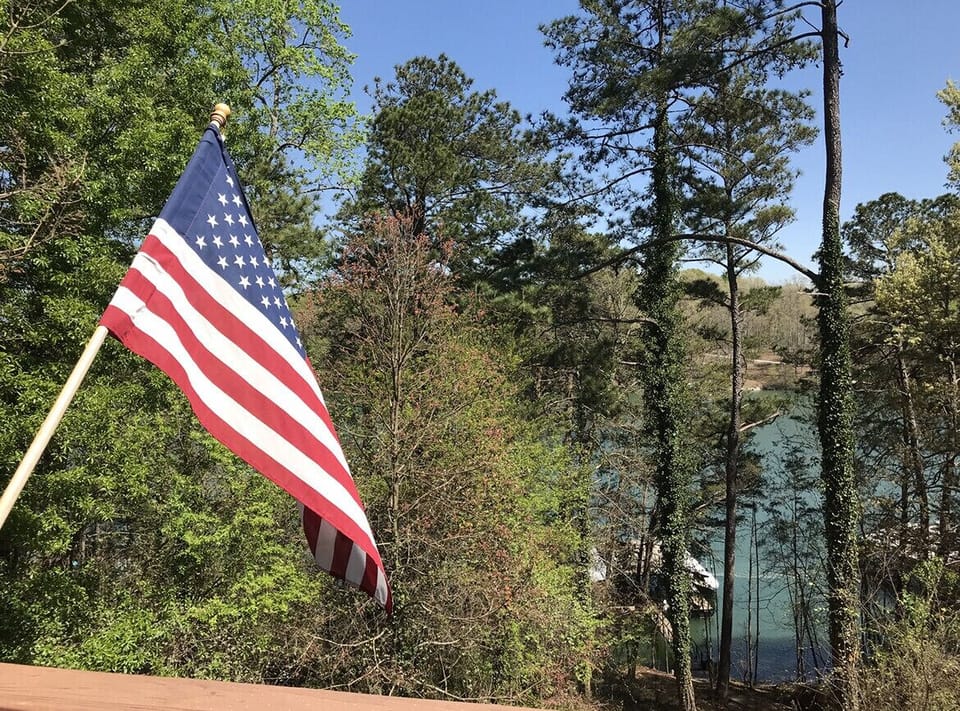 Lakefront views from the deck!