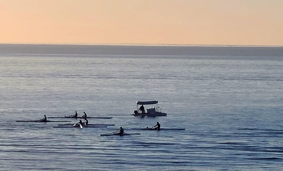 San Felipe rowing team practice every day.  Were proud of our National Champions
