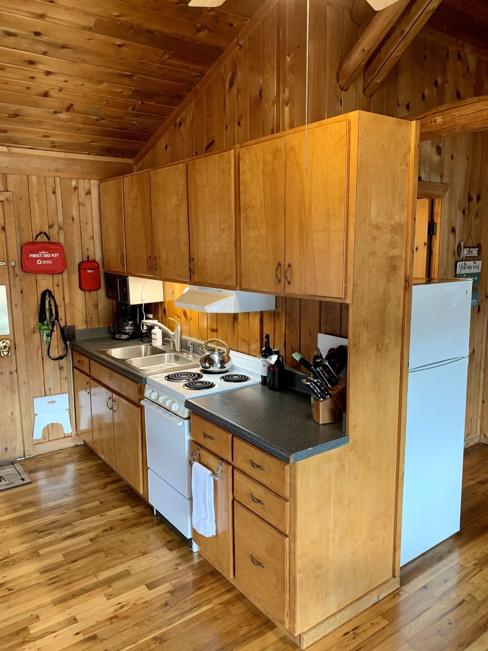 Kitchen is fully equipped with cookware, silverware, glassware, etc. 