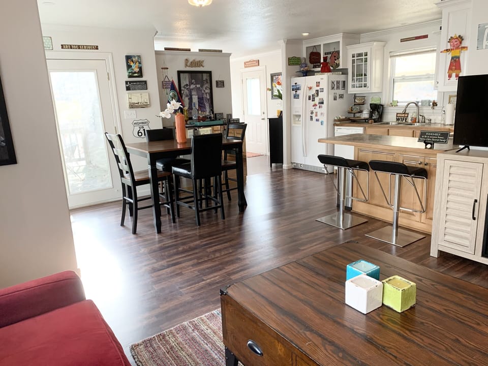 View from Living Room To Kitchen and Dining Area