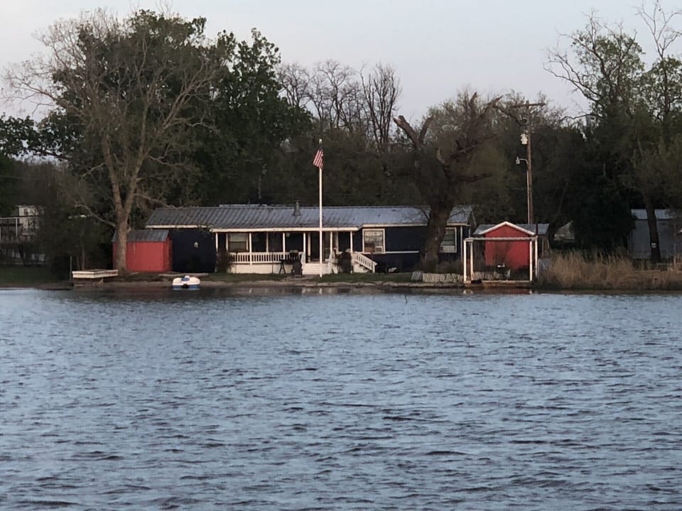 View from the lake of the house. 